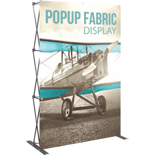 Trade show popup fabric display booth backdrop wall 5ft straight
