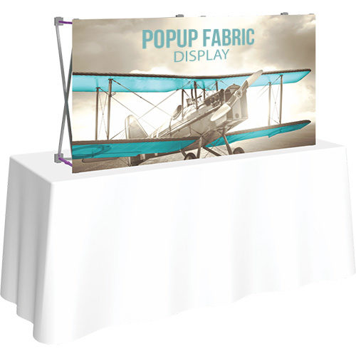 Trade show popup fabric display booth backdrop wall 5ft straight