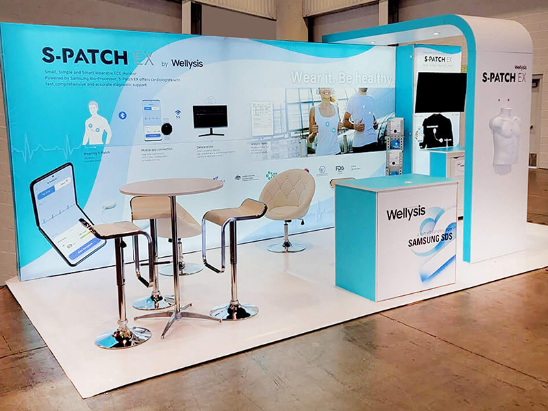 led lightbox trade show backwall booth display